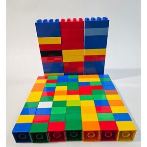 Lego Duplo 100 Piece Bulk Building Block Set Multicolored Basic Bricks Lot
